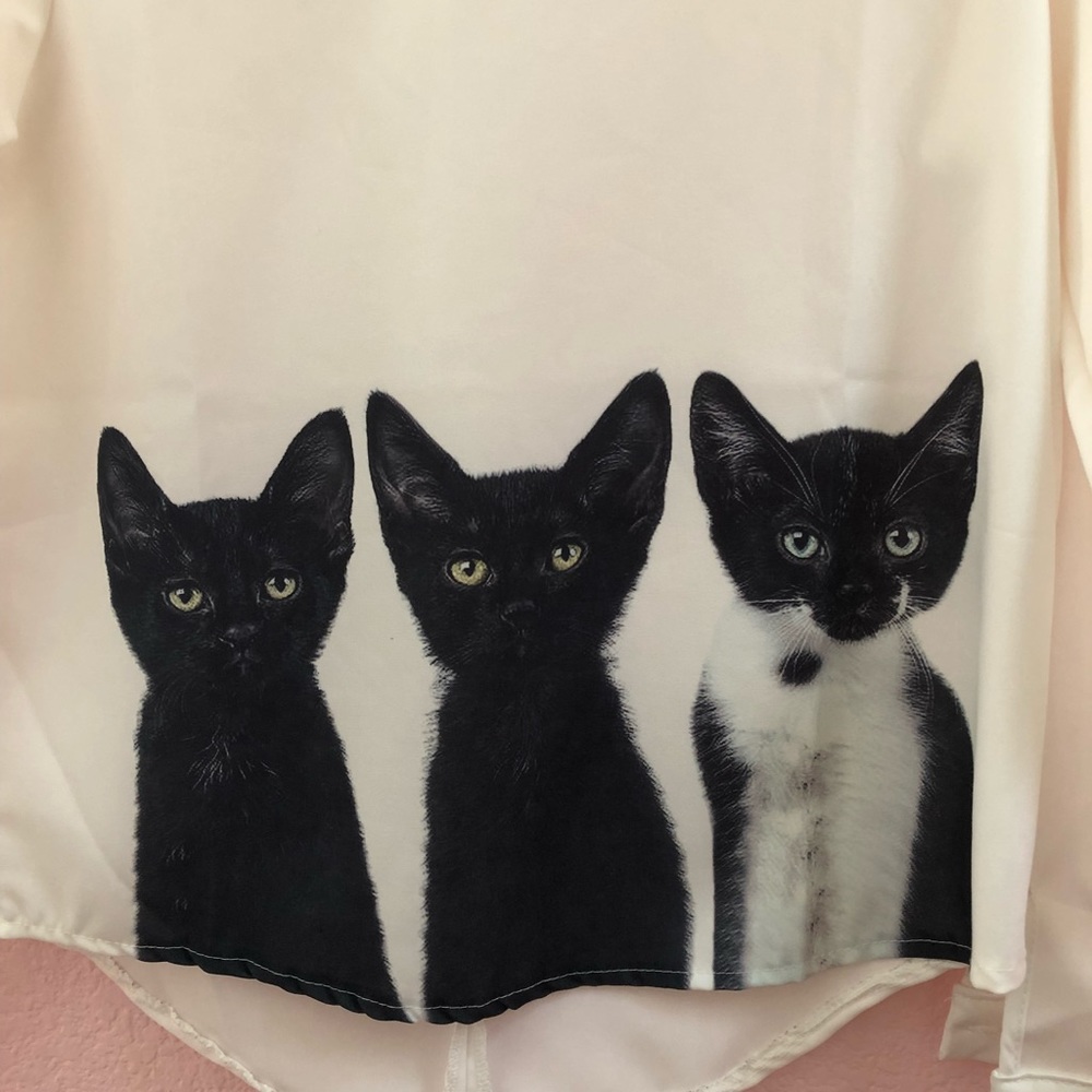 Black Cats Collared Long Sleeve - Picture 3 of 3